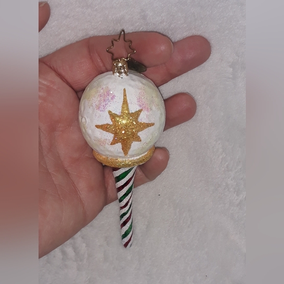 Christopher Radko TEE TIME Golf Ball on Peppermint Twist Tee Christmas Ornament - Picture 4 of 7
